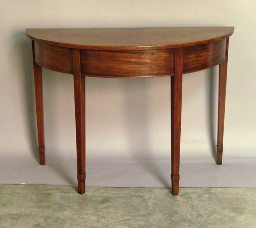 Appraisal: George IV mahogany demilune table early th c h w