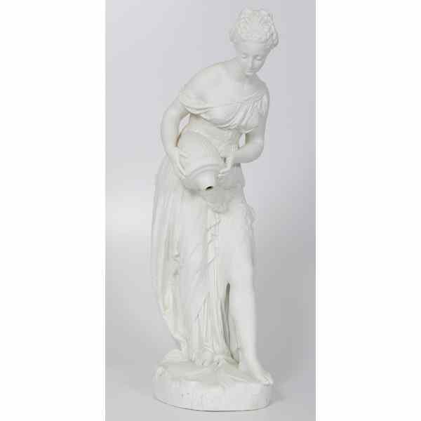 Appraisal: Parian Classical Figure English A parian standing woman dressed in