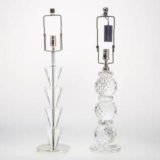 Appraisal: crystal lamps incl Ralph Lauren Daniela crystal lamps incl Ralph