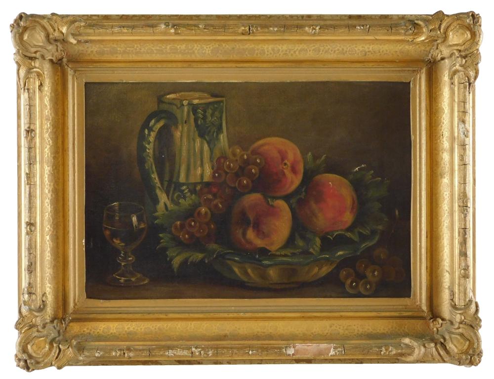 Appraisal: Na ve still life American school late th C unsigned