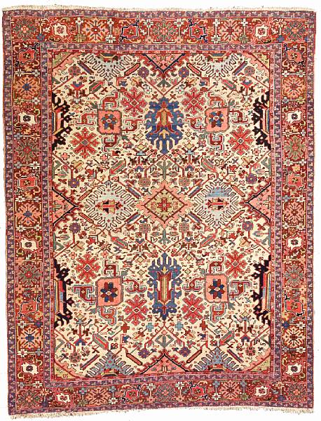 Appraisal: A Heriz carpet Northwest Persia circa size approximately ft in