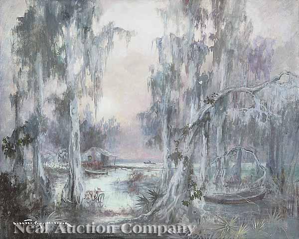 Appraisal: Colette Pope Heldner American New Orleans - Swamp Idyll Louisiana