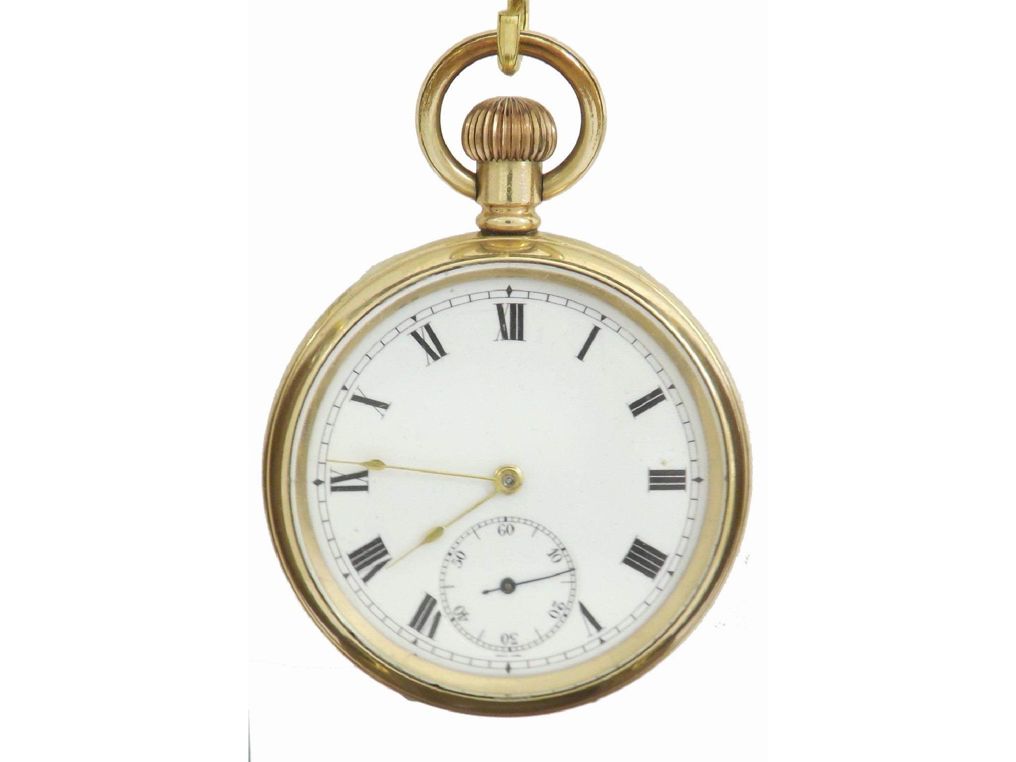 Appraisal: Swiss gold plated lever pocket watch jewel movement with compensation