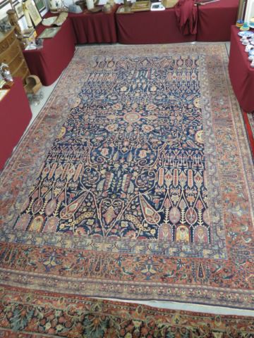 Appraisal: Antique Persian PalaceSize Rug elaborate birds florals and designs '