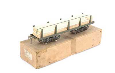 Appraisal: Hornby O Gauge early No Timber Wagon Version with brass