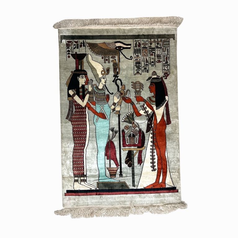 Appraisal: Medium Antique Egyptian Rug Medium Antique Egyptian Rug Measures inches