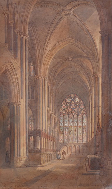 Appraisal: ALFRED PARKMAN -c 'Chapel of Alters sic Durham' signed titled