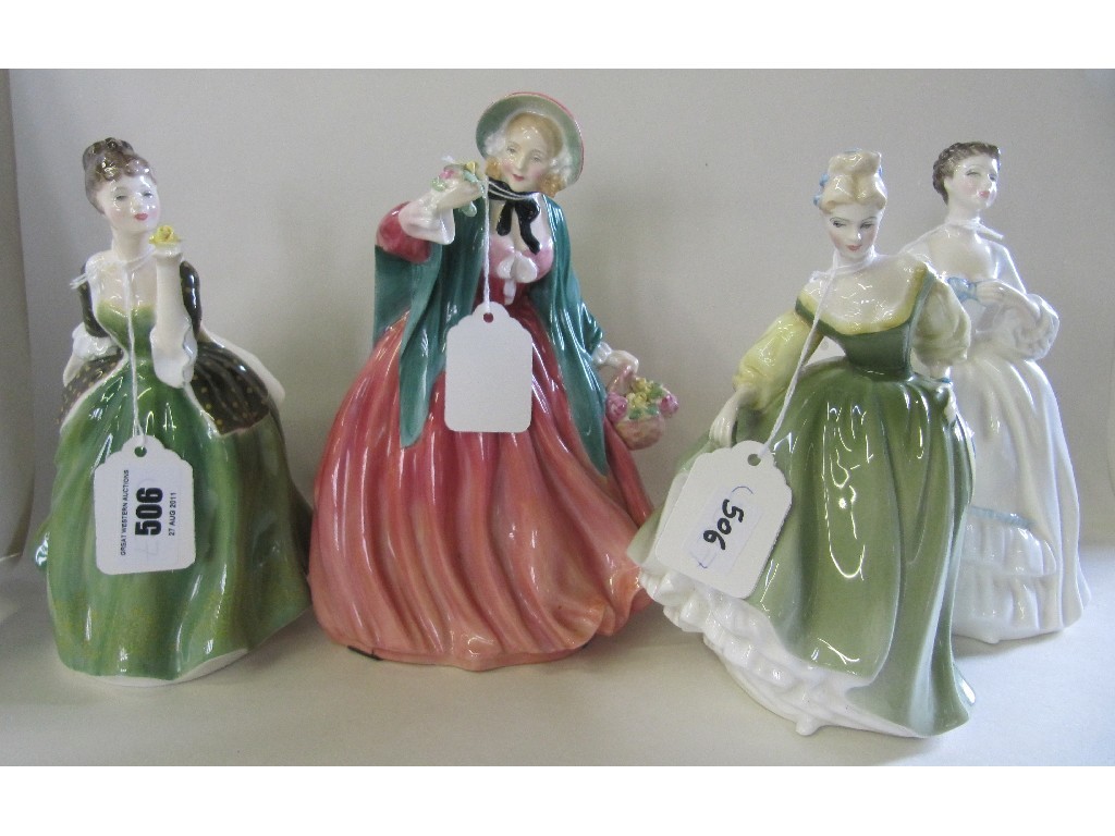 Appraisal: Four Doulton ladies Fleur HN Fair Lady HN Figure of