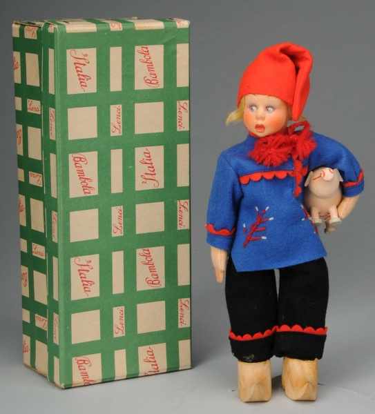 Appraisal: Mint and Boxed Lenci Mascotte Doll Description Italy Ca s