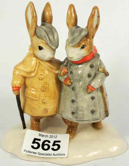 Appraisal: Beswick Beatrix Potter Tableau Figure Two Gentleman Rabbits BP a