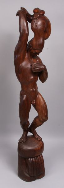 Appraisal: Original th Century Lignum Vitae sculpture by Donal Hord American