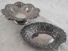 Appraisal: A late Victorian silver pierced and embossed footed bon bon