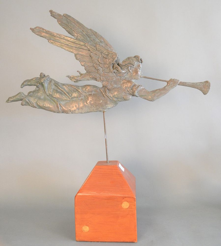 Appraisal: th Century Cast Resin Weathervane of The Angel Gabriel height