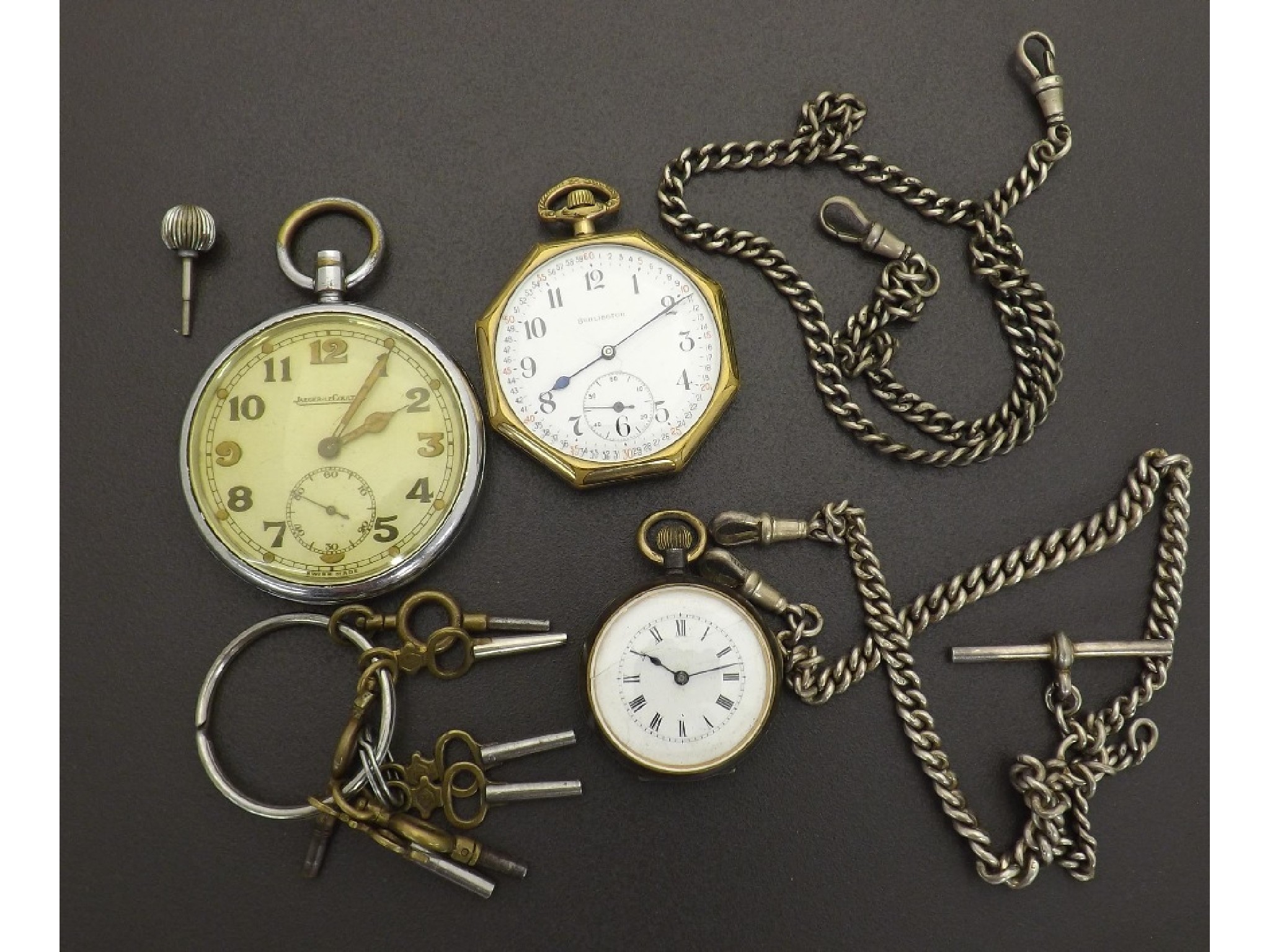 Appraisal: Jaeger Le Coultre Military pocket watch gilt movement no the