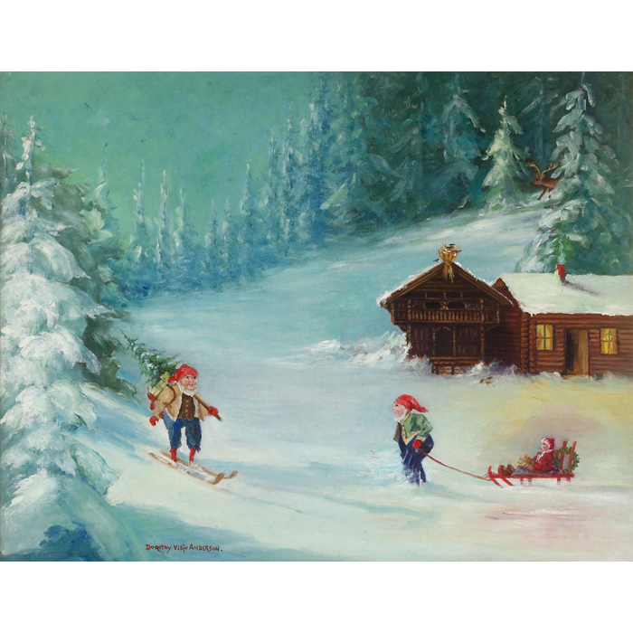 Appraisal: Dorothy Visju Anderson Norwegian American - Christmas in Norway c