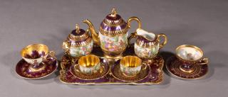 Appraisal: Twelve Piece Dresden Porcelain Petit Dejeuner Set th c with