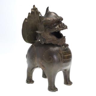 Appraisal: Large Chinese bronze foo dog censer Large Chinese bronze foo