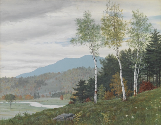 Appraisal: RICHARD L BROWN - Mt Monadnock Gouache on Whatman illustration