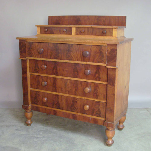 Appraisal: Empire birch and mahogany dresser ca h x w