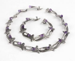 Appraisal: An amethyst floral set Antonio Reina Stamped AAR Hecho en