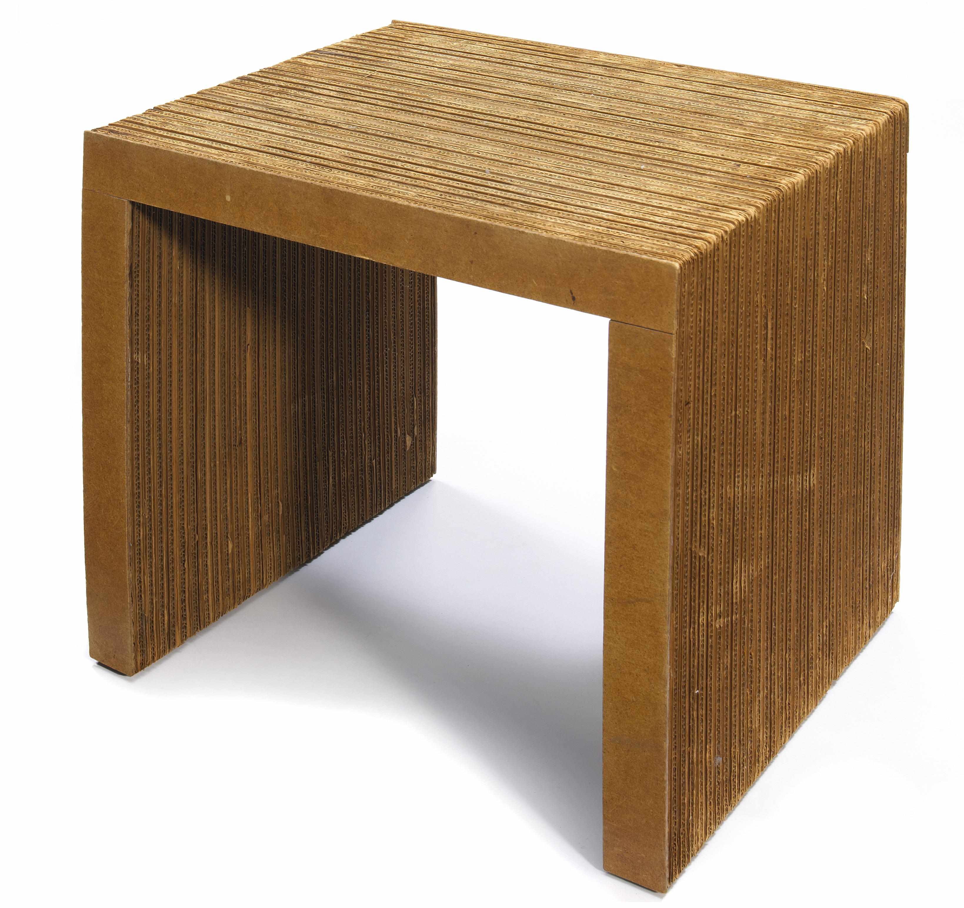 Appraisal: A Frank O Gehry for Easy Edges corrugated cardboard table