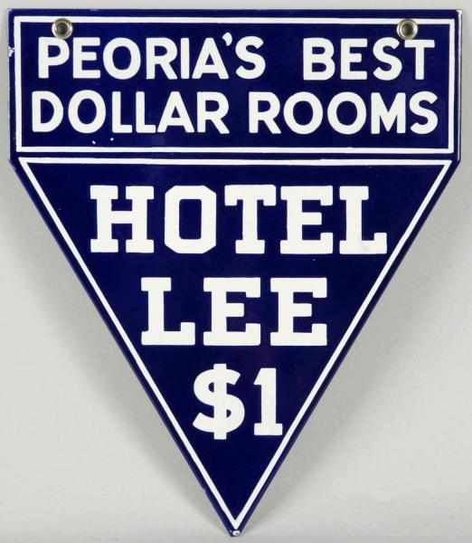 Appraisal: Small Porcelain Hotel Lee Sign Description s to s Unique