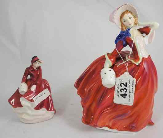 Appraisal: Royal Doulton Figures Autumn Breezes HN and Miniature Emma HN