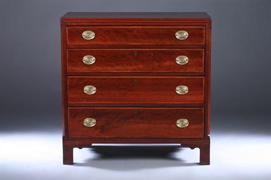 Appraisal: AMERICAN LATE FEDERAL INLAID MAHOGANY CHEST OF DRAWERS Early th