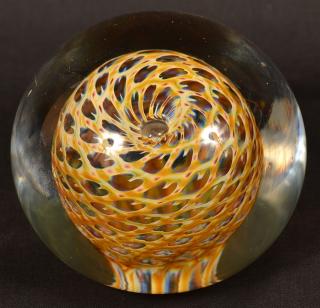 Appraisal: Tom Philabaum Studio Art Glass Paperweight Tom Philabaum Studio Art