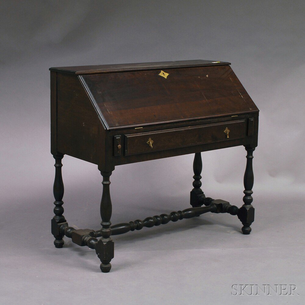 Appraisal: Wallace Nutting William Mary-style Desk on Frame with slant-lid opening