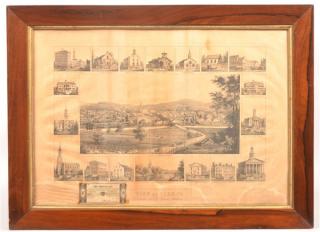 Appraisal: Framed View of York PA Lithograph Published by Thomas Williams