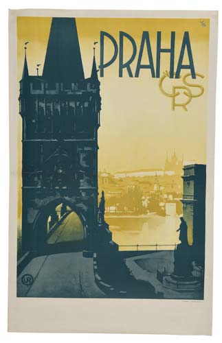 Appraisal: S A PRAHA x inches V Neubert A Synove Prague