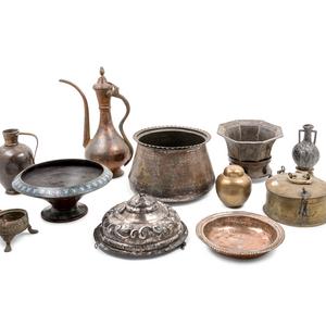 Appraisal: A Collection of Middle Eastern and Asian Metalwork Articles Primarily