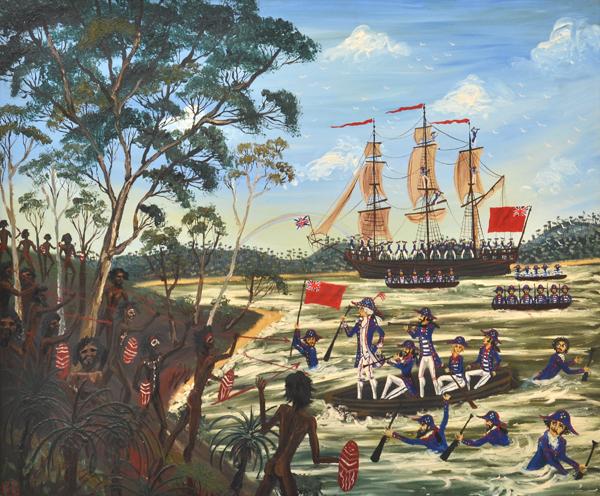 Appraisal: GREG IRVINE BORN Captain Cook oil on canvas GREG IRVINE