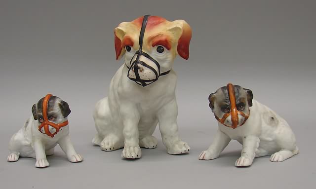 Appraisal: Lot of German bisque dog figurines All of the dogs