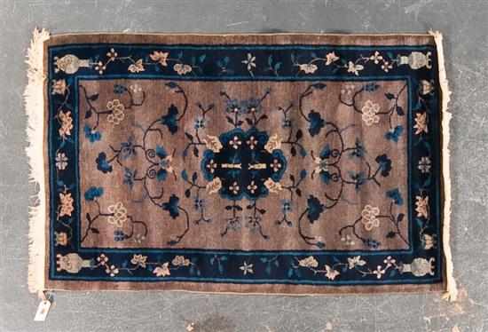 Appraisal: Antique Peking rug China circa x Estimate - Artificial fringes