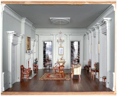 Appraisal: Charleston miniature room box drawing room of the Nathaniel Russell