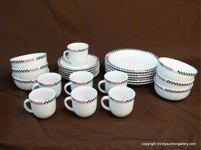 Appraisal: Coca-Cola Design Tableware Set Cafe Look - includes a place