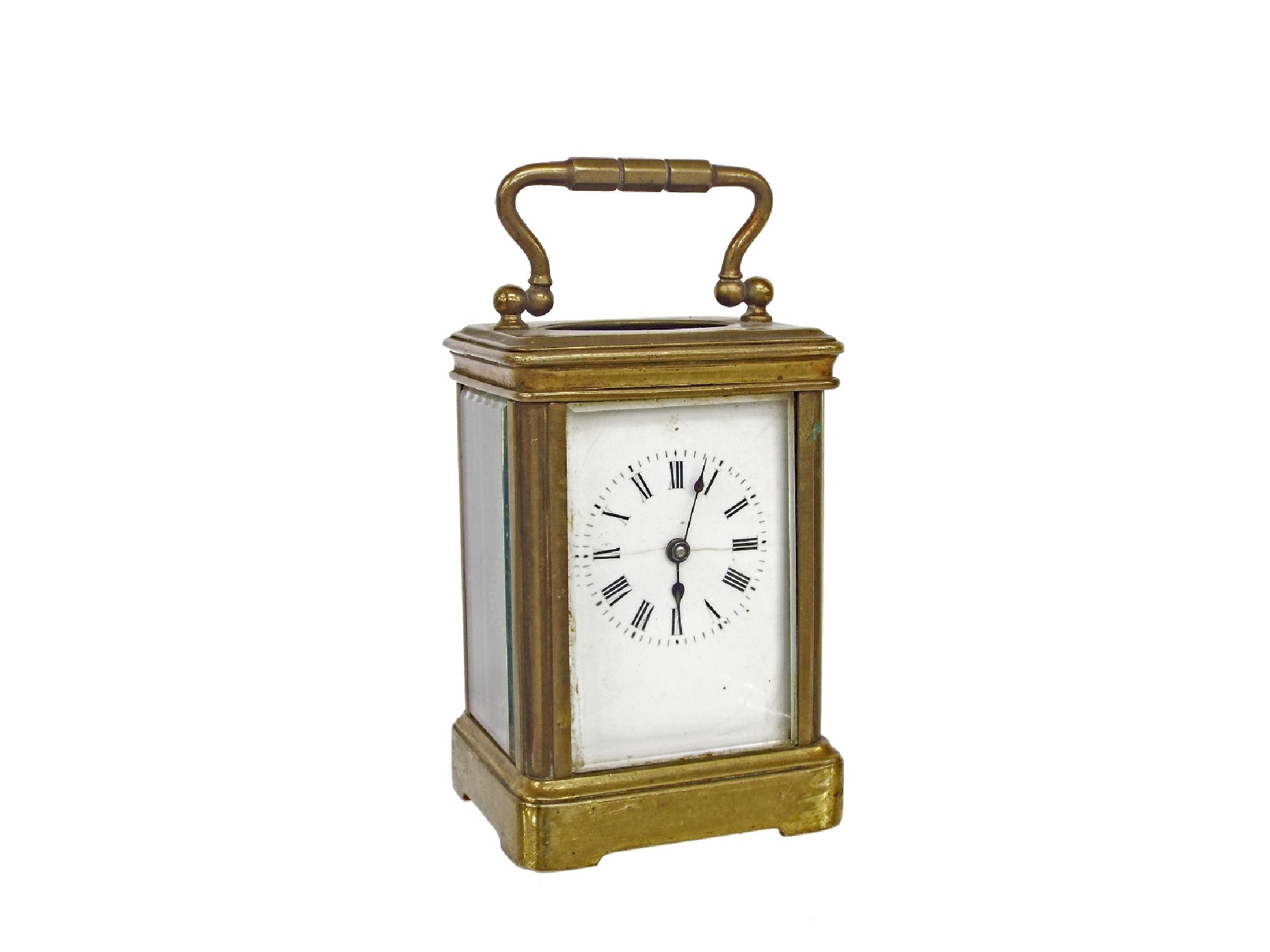 Appraisal: Miniature carriage clock timepiece the movement back plate bearing the