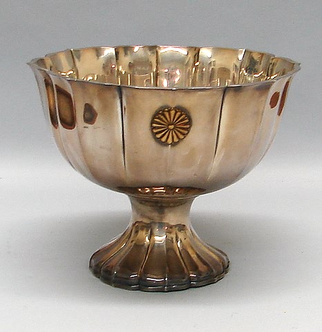 Appraisal: Japanese silver vase bowl measuring in height bowl diameter front