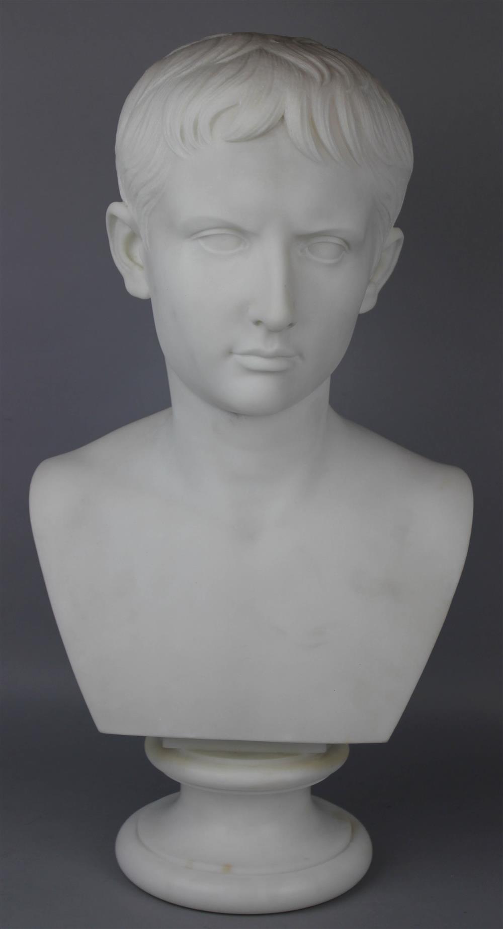 Appraisal: ITALIAN MARBLE BUST OF CAESAR AUGUSTUS TH CENTURY h in