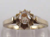 Appraisal: A white metal tests carat gold diamond ring estimated total