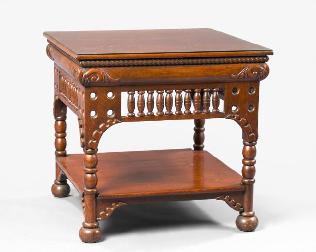 Appraisal: American Late Victorian Quarter-Sawn Oak Parlor Table late th century