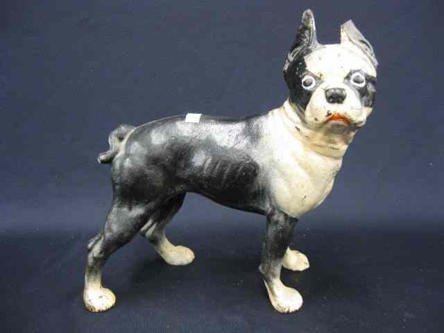 Appraisal: Cast Iron Figural Doorstop of a BostonTerrier ''