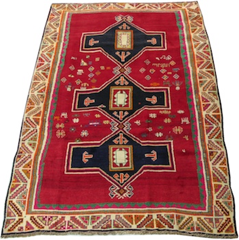 Appraisal: A Signed Oriental Carpet ca Mid- th Century Approx '-