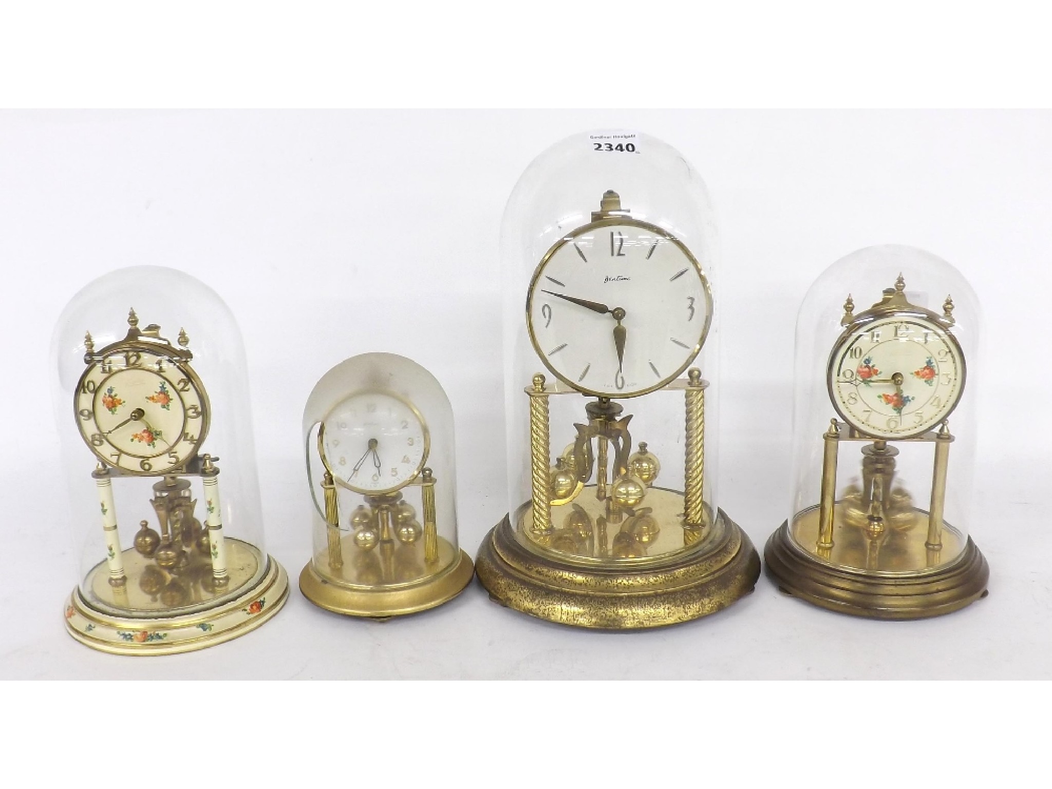 Appraisal: Bentima torsion mantel clock high also three other small torsion