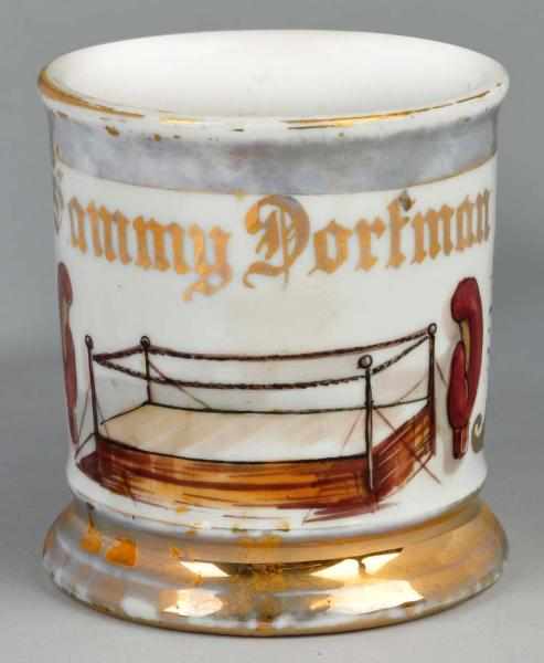 Appraisal: Boxer Shaving Mug Description Gilt name Sammy Dorfmna Shows a