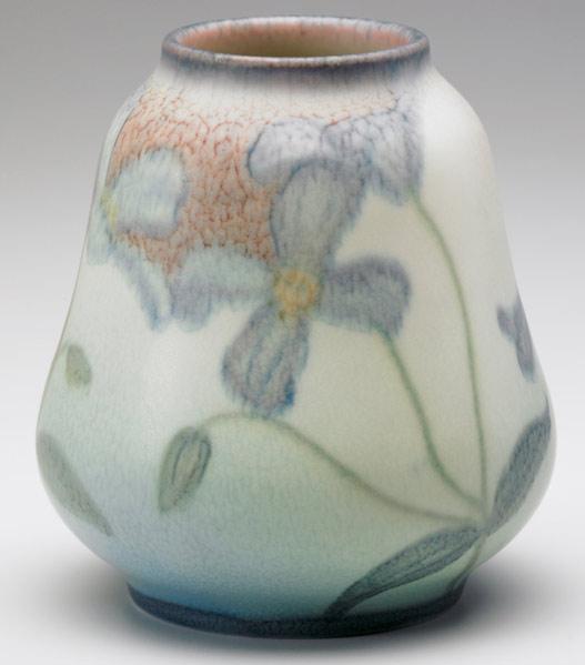 Appraisal: ROOKWOOD Decorated Mat pear-shaped vase painted by K Shirayamadani with