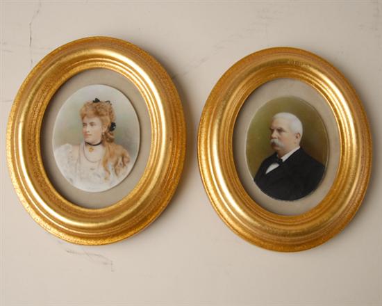 Appraisal: J John Ramsier - Switzerland Kentucky Two Portrait Miniatures An