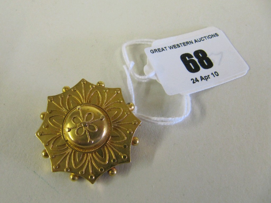 Appraisal: Victorian ct gold remembrance brooch